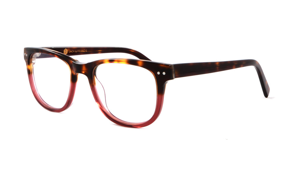 Jack & Francis FR42 Tortoise fades Burgundy 50 Braun