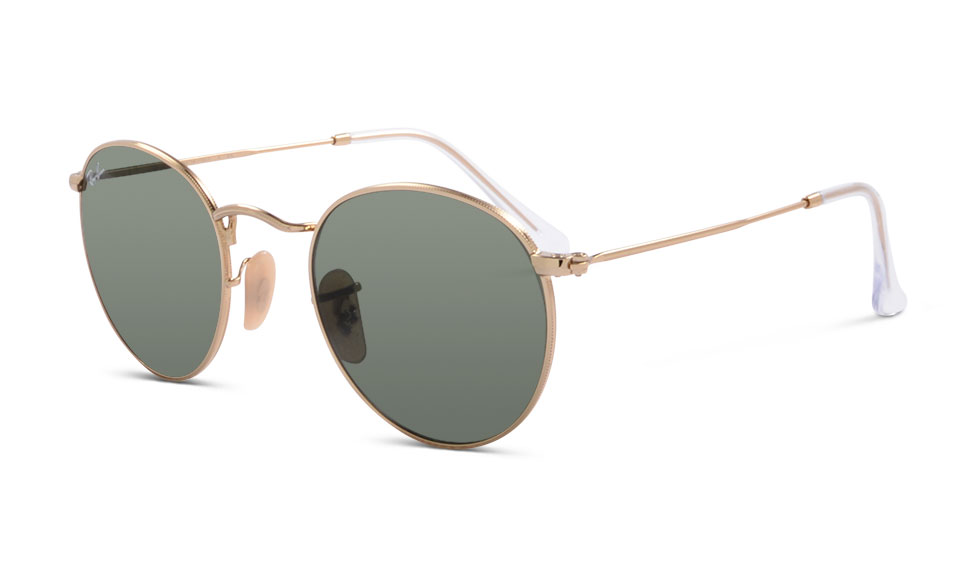 Ray-Ban Round Metal RB3447 001 47 Arista Crystal Green