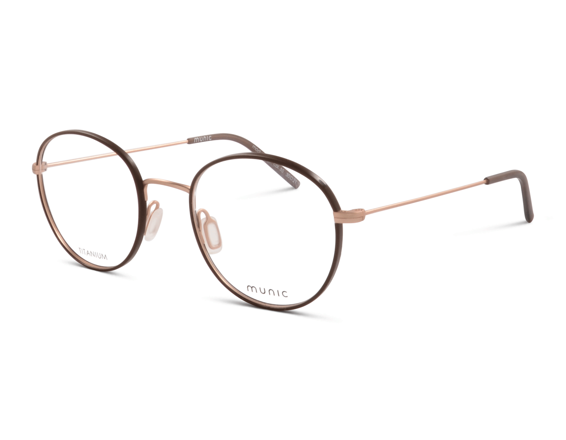 Munic Eyewear Mod 414-3 55 50 Matt Braun/Roségoldfarben