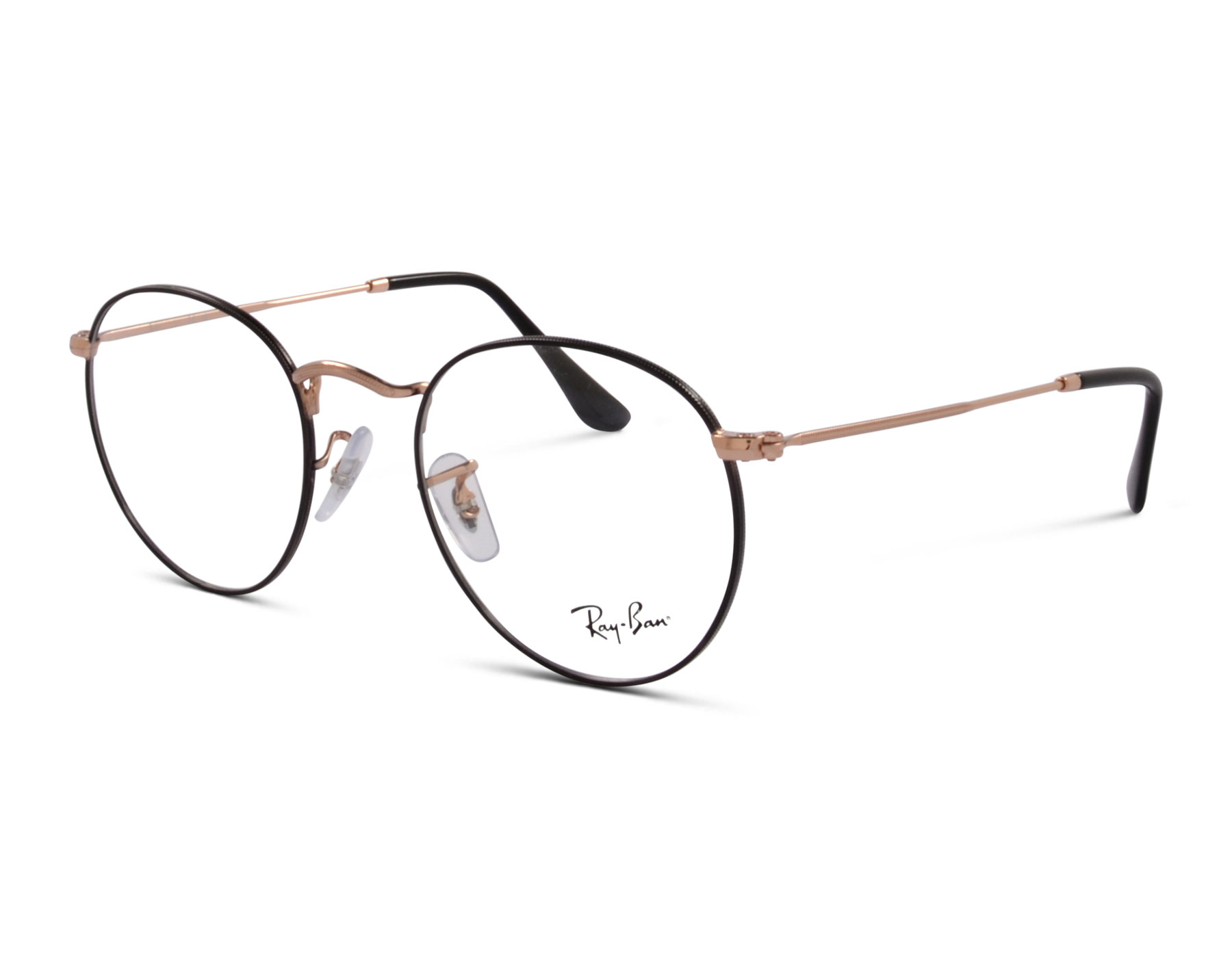 10253172tsCPRUB40aYU Ray-Ban Round Metal RB3447V 3173 50 Schwarz/Roségold