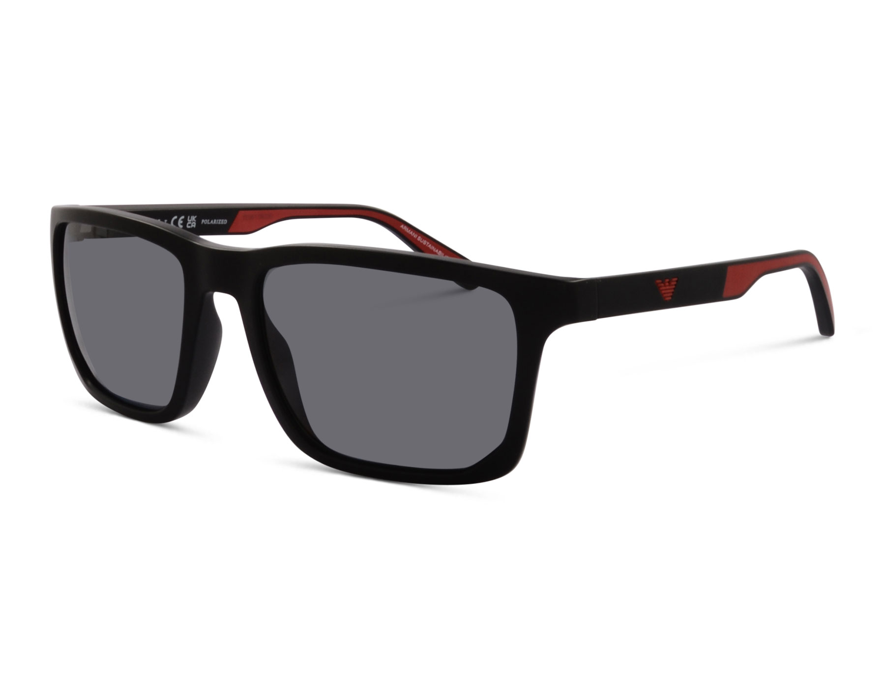 Emporio Armani EA 4219 5001/T3 57 Schwarz/Rot/Matt