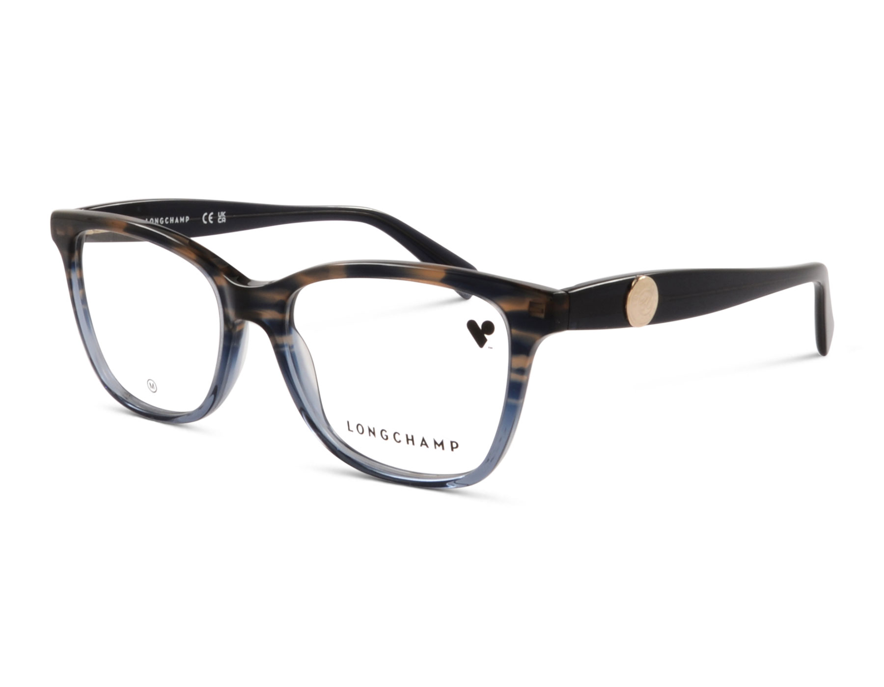 Longchamp LO2744 406 52 Braun / Dunkelblau / Hellblau transparent