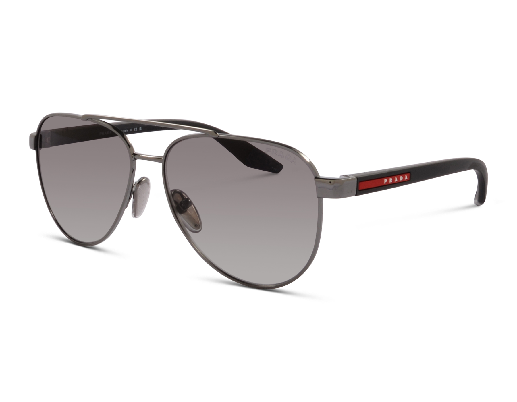 Prada SPS A52 5AV-3M1 58 Dunkles silber