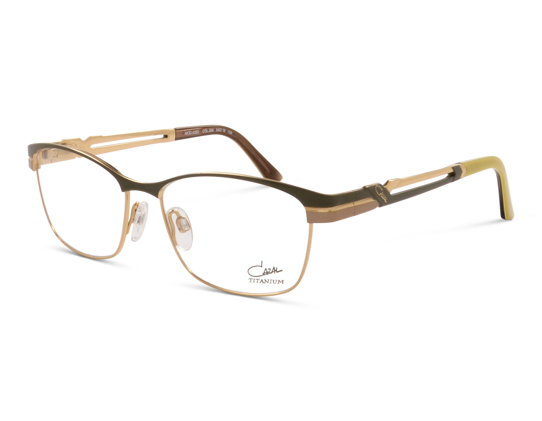Cazal 4303 col. 004 54 Goldfarben/Grün