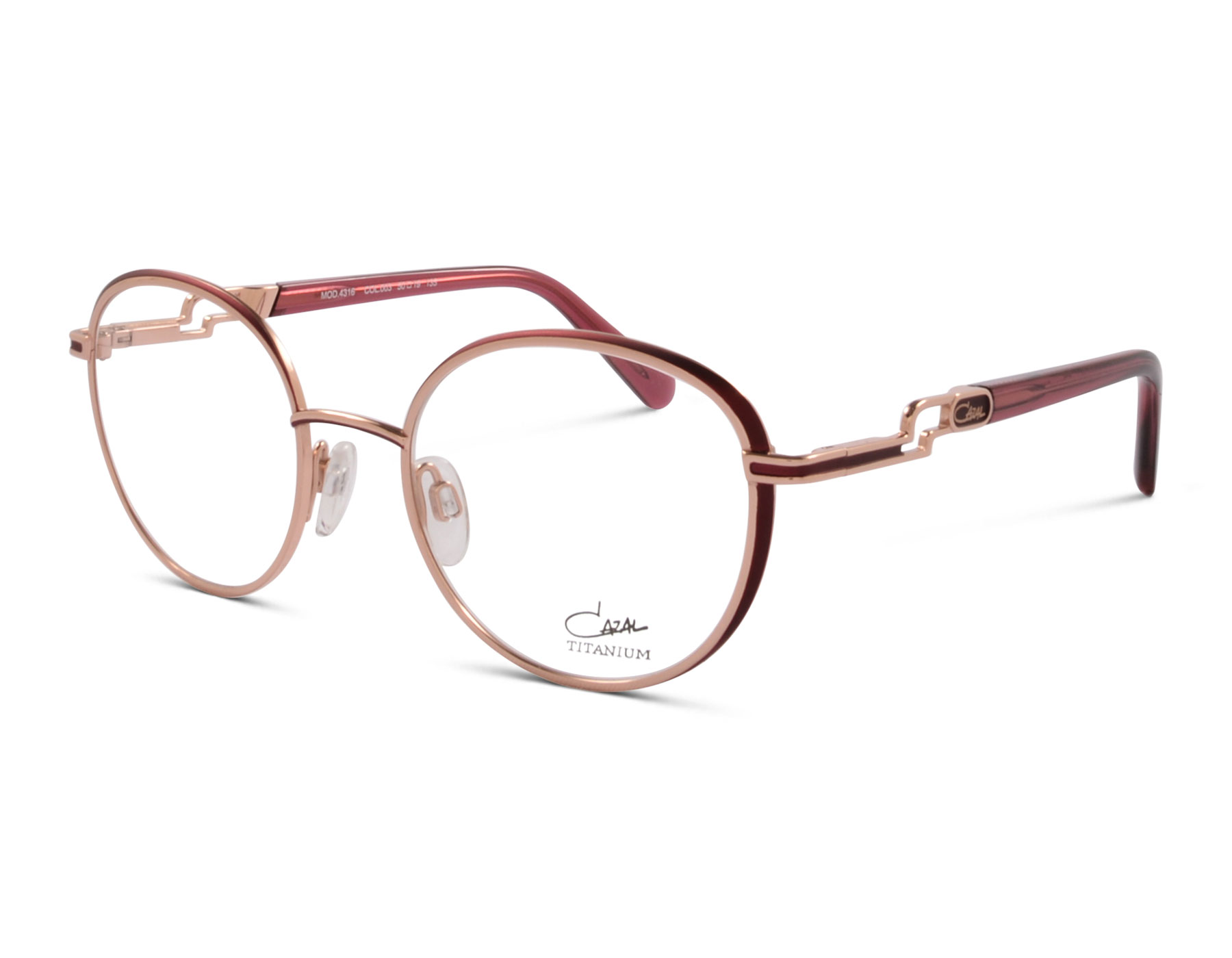 1026972WEeCTfUxce3rV Cazal MOD. 4316 col. 003 50 Bordeaux/Roségold