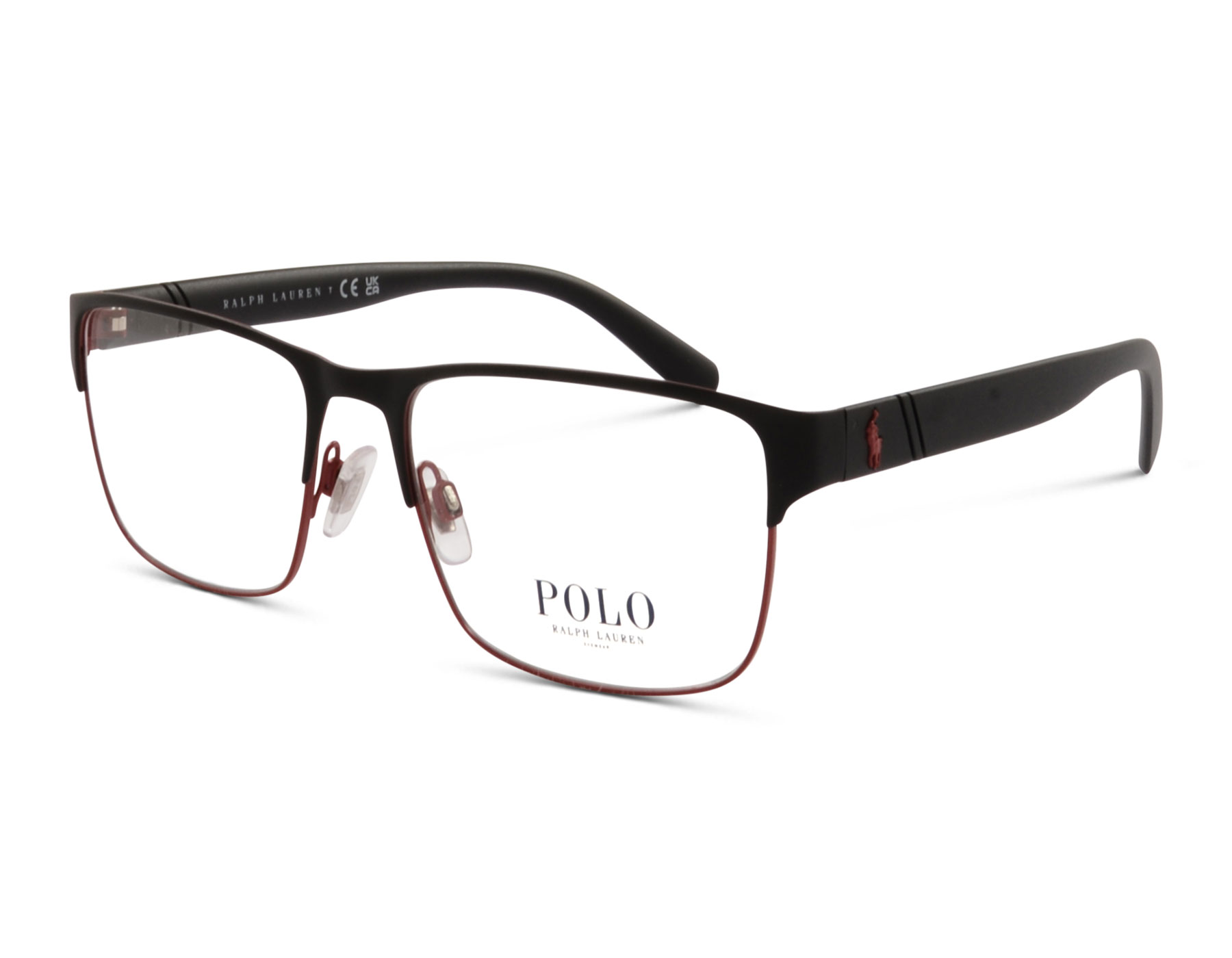 Polo Ralph Lauren PH1175 9191 56 Schwarz Matt/Rot