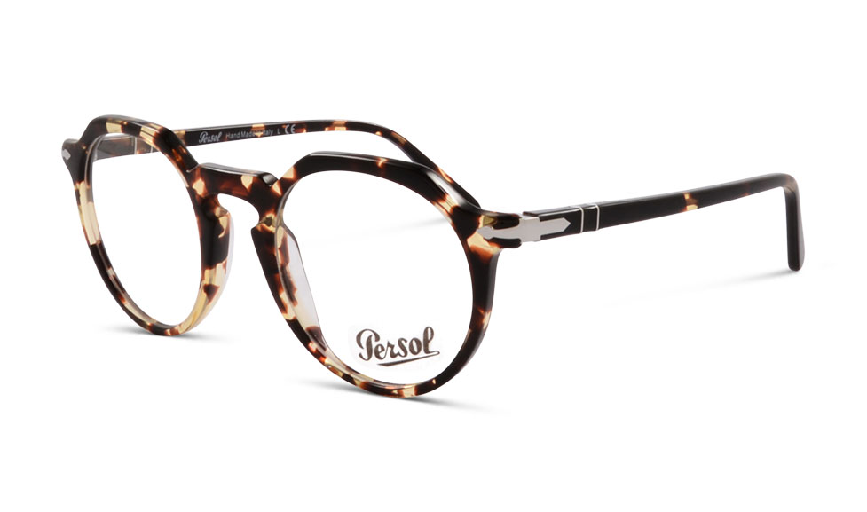 Persol P3281-V 985 48 dunkelbraun/ockertransparent
